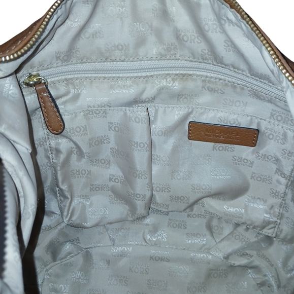 Michael Kors Brown Pebbled Leather Shoulder Bag - Picture 9 of 14